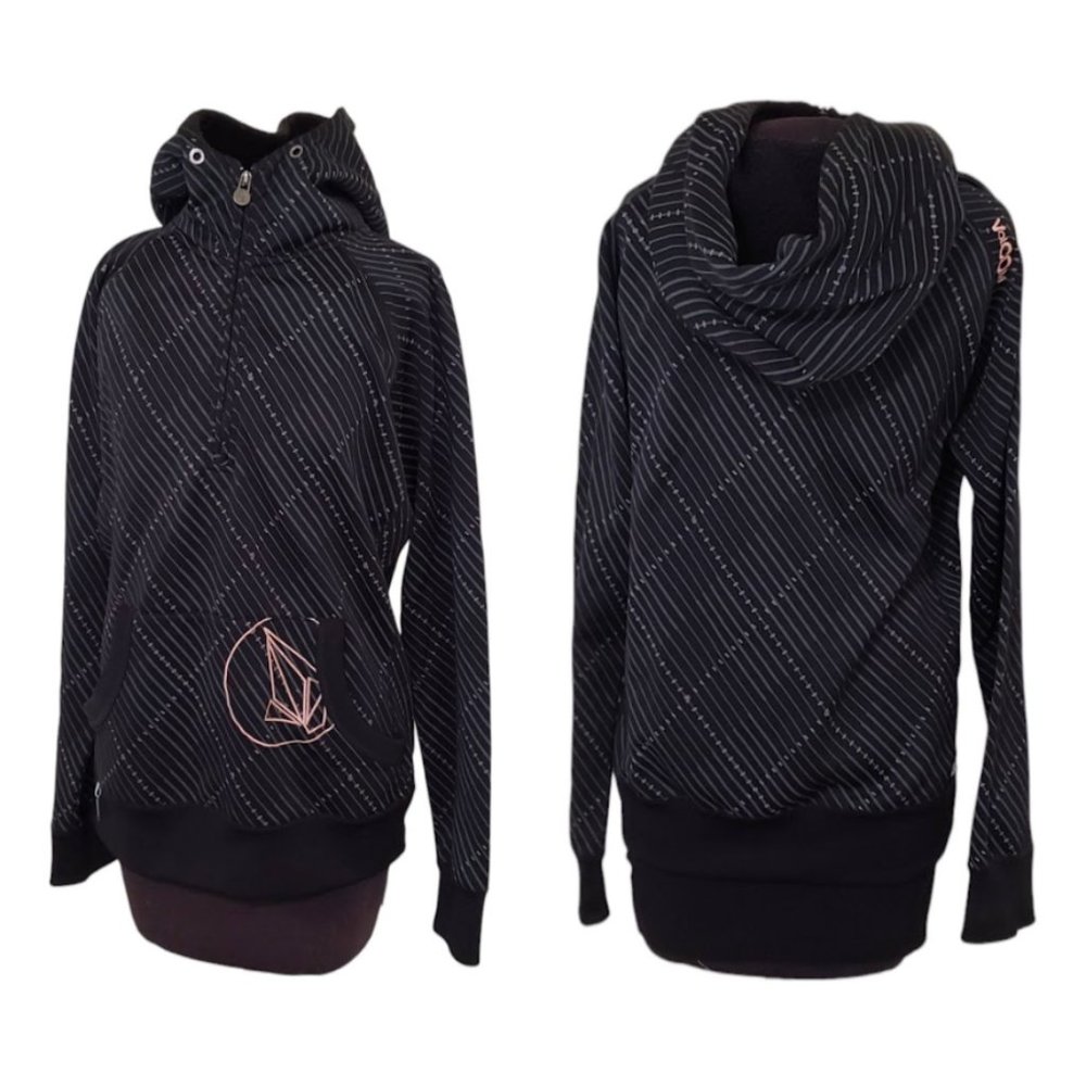Black Volcom Snowboarding Skater Hoodie